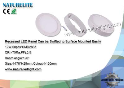 China Led Panel Light 12W With Embedded / Surface Mounting Methods Together for sale