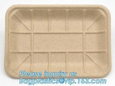 China el servicio de mesa biodegradable del almidón de maíz de la bandeja de la carne del almidón de maíz fija la bandeja biodegradable Tray Paper Food Tra rectangular de la torta en venta