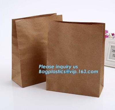China nature brown Kraft bread packaging paper bags,Brand paper bag machine making paper bag paper bread bag, BAGPLASTICS, LTD for sale