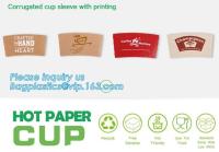 China Luva biodegradável do copo, luva ascendente ondulada com impressão, logotipo do tipo, copo de papel quente, luva do copo, pa reciclável da luva à venda