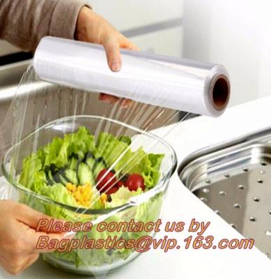China PE food wrap, PVC cling film plastic wrapping film for food wrap, High Strength Food Grade PE Plastic Cling Film Wrap for sale