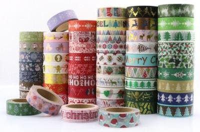 China Halloween Christmas Festival Washi Tape Sticker Roll Custom Decorative Washi Paper Tape Glitter tape Cotton cloth tape for sale