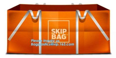 China skip bulk bags pp material big bag jumbo bag for animal feed，Belts Tubular Jumbo Bag U-Type Jumbo Bag Mesh Bag High Load for sale
