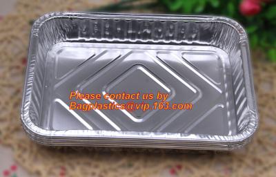 China extra-large disposable rectangle aluminium foil deli tray food foil container for takeaway food foil containers with lid for sale