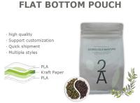 Chine Sacs de luxe compostables biodégradables d'emballage de poche imprimés par coutume de grains de café de fond plat de papier de Pla emballage de Bagease à vendre