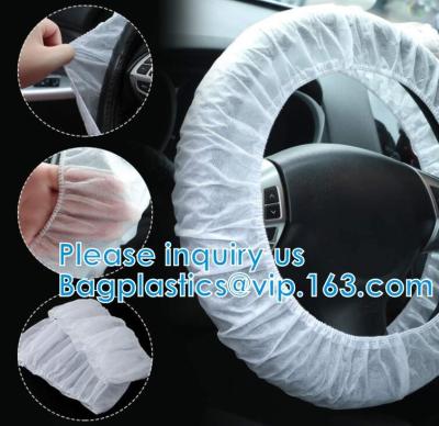 China Disposable Steering Wheel Cover Non-Woven Disposable Wheel Cover Anti-Slip Car Steering Wheel Cover Universal Breathable for sale