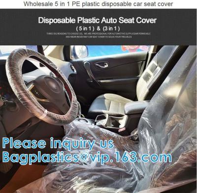 China Biodegradable Compost Car Floor Mat Auto Disposable Steering Wheel Seat Cover Interior Accessories Steering Tire Bags for sale