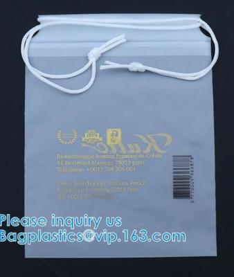 China Biodegradable Drawstring Laundry Bag With Printing,Logo Printed Poly Drawstring Hotel/Travel Laundry Plastic Bag for sale