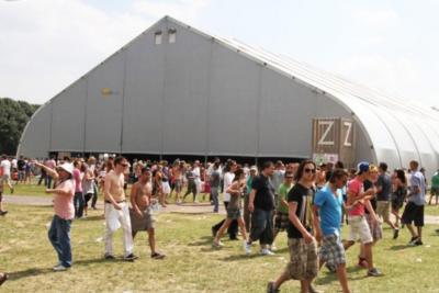 China Huge Curve Tent For Trade Show 30x200m Aluminium alloy T6061-T6 for sale