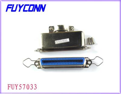 China 36 Pin Female Centronic Solder Connector with 180°Matel Hood Certified UL for sale