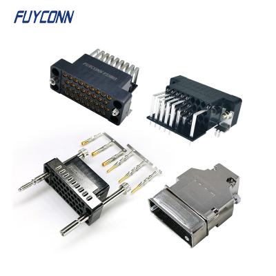 China 34pin V.35 Connector Right Angle , PCB Female / Male Crimping V35 Connector for sale