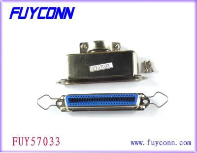 China 14 24 36 tipo conector da solda de 50 pinos de cabo da fita com a capa reta do metal à venda