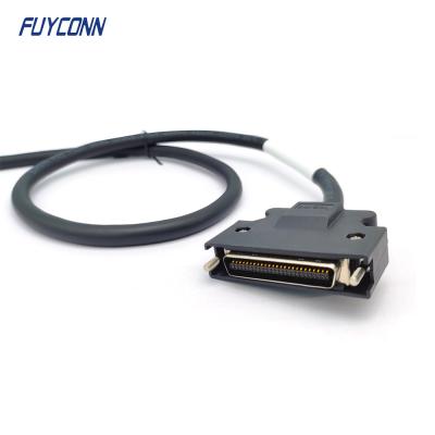 China 50P SCSI Cable Solder Assemble DM50 Male Connector 22 Wire SCSI Cable Assembly for sale