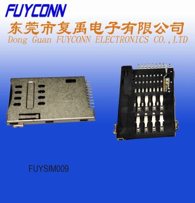 China Aislamiento negro Nick Silver H1.8 10 Pin Card Socket Connector en venta