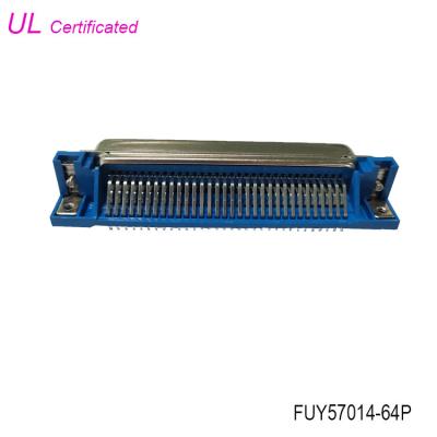 China Male 64 Pin Centronics Connector 32paris Right Angle PCB Board Connector for sale