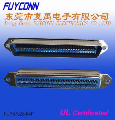 China PBT 64 Pin Centronics Connector , Solder Male DDK Connector Certified UL for sale