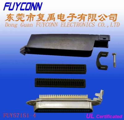 China 50 conector macho del Pin IDC Centronic 25 pares del metal Shell con L cubierta de Shpe Plasti en venta