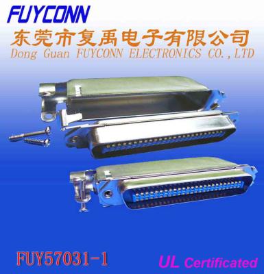 China 70500 Conector Conector de pin centrónico de solda 50 pin masculino 90° Conector de saída de cabo W/ 70500 Cobertura Matel à venda