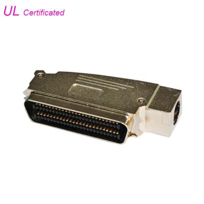 China Amphenol 957 100Pin Plug IDC Male Connector With Side Cable Entry Zinc Cover for sale