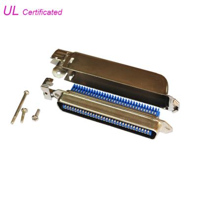 China 90 Degree Amphenol 64 Pin Male Plug Centronics Connector IDC Type for sale