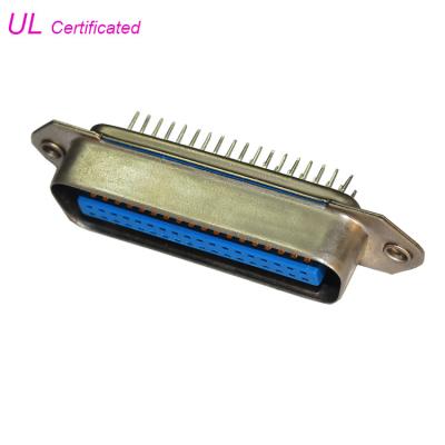 China Male 50 Pin PCB Straight Centronics Connector DDK Solder DIP Termination for sale