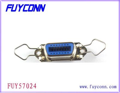 China 2.16mm pikzwarte/Blauwe 50 Pin Centronic Solder Female Connector met Borgtochtklem Te koop