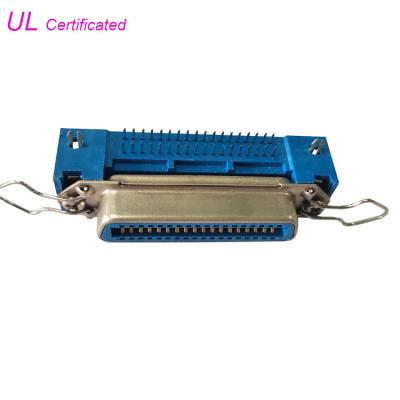 China 14 Pin PCB Right Angle Female Centronic Connector with boad lock and bail clip for sale