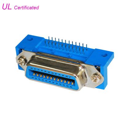 China Receptacle PCB Female Centronics 36 Pin Connector With Phosphor Bronze for sale