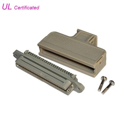 China TYCO 50 Pin Receptacle Centronic Solder Connector With 180°Plastic Cover Certificated UL for sale