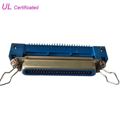 China Centronic Female 24 Pin Right Angle PCB Connector wiht Spring Latches and Board Lock for sale