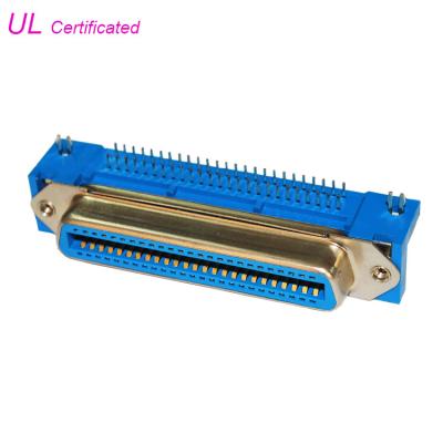 China PBT Female 50 Pin Centronics Connector right angle PCB Champ Connector 2.16mm pitch for sale
