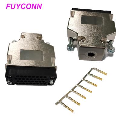 China Female V.35 Crimping Type Router Connector With L Shape Plastic Case for sale