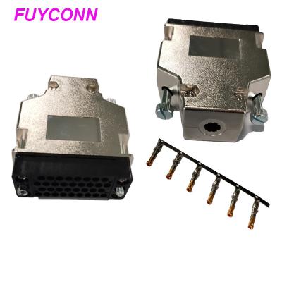 China 180 Degree Plastic Housing V.35 Router Connector Male Crimping Type for sale