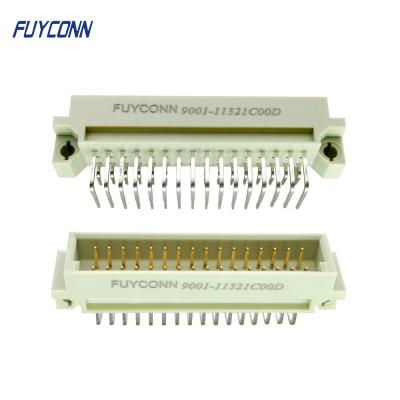 中国 DIN 41612のコネクター2.54mmピッチ2*16 32 Pin男性のR/A PCBのユーロ41612のコネクター 販売のため