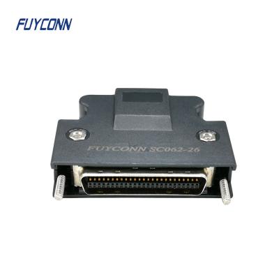 China 50 Pin Servo Connector Male Mini Solder Type Servo SCSI Cable Connector W/ Cover for sale