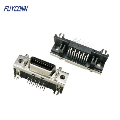 China SCSI R/A Female Connector 20pin Servo Connector, Mini D Ribbon MDR Connector for sale