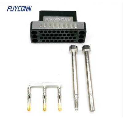 China Female V.35 Crimp Housing Connector with Metal Shell And Screws Lock for sale