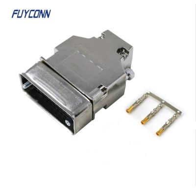 China L Shape Plastic Housing 34 Pins Female Crimping V.35 Router Connector with Shield Shell for sale