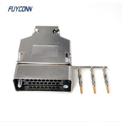China 1 - 34 Pin Male Crimping V.35 Router Connector With Shield Shell 180 degree plastic cover for sale