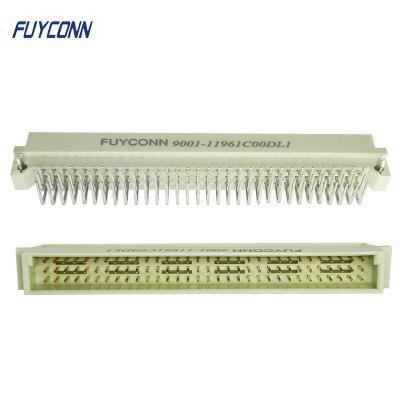 China 96pin DIN 41612 Connector 3 rows Plug 96P Right Angle PCB Male Eurocard Connector for sale