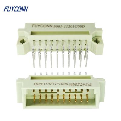 China 20 Pin Eurocard Connector 3 rows 2*10P PCB Right Angle Male DIN41612 Connector for sale