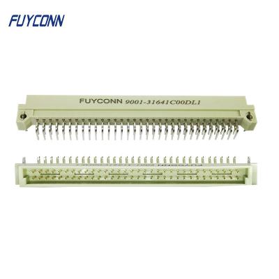 China 2 rows 2x32P 64PIN DIN 41612 Connector Right Angle PCB Plug Eurocard Male Connector for sale