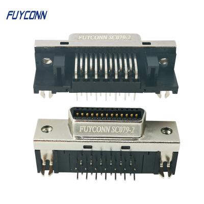 China Right Angle PCB SCSI Connector 26 pin Female MDR Connector for sale