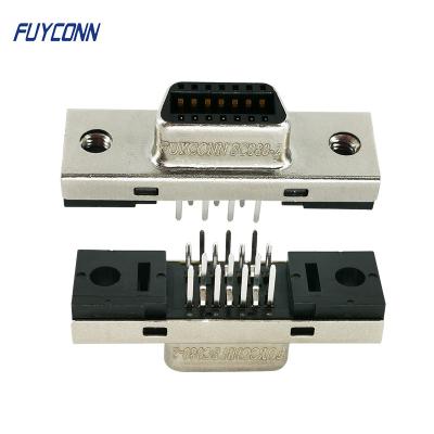 China 1.27mm MDR Connector 180 Degree 14 Position Female Vertical SCSI PCB Connector for sale