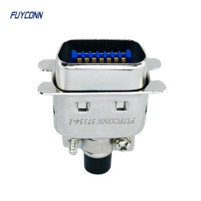 China DDK 57-30140 Connector Centronics 14 Pin DDK Male Ribbon Connector With Metal Hood for sale