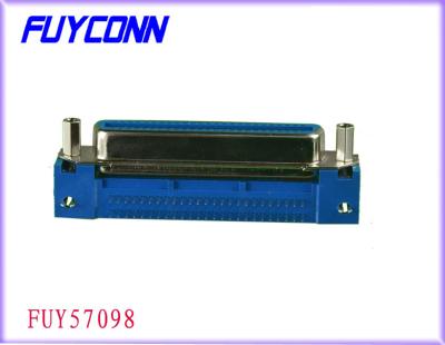 China 36 Pin Right Angel PCB Mount Female Printer connector Receptacle Type with Jack Screws and Board Lock for sale