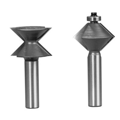 China 38mm Cutting Dia 2pc Edge Banding Router Bits Set 90 Degree 8mm-12mm Shank Dia for sale