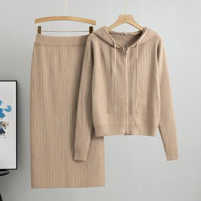 China Stay Cozy and Fashionable with Women s Sweaters in Top And Skirt Set Style Hot diamond cardigan jacket for women for sale