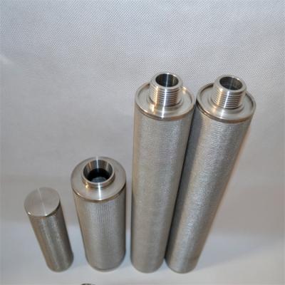 China Pss Series Sintered Metal Filter 1 1/2 Inch Outside 10 Inch Length 2um 50 Psi for sale