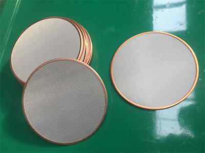 China Edges Encapsulated Woven Stainless Steel Mesh Discs Micron Grade Industry Screen for sale